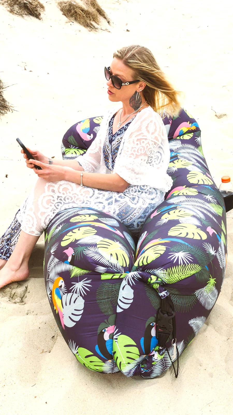 Inflatable Lounger: Portable, Durable, No Pump, for Beach & Pool - Image 14