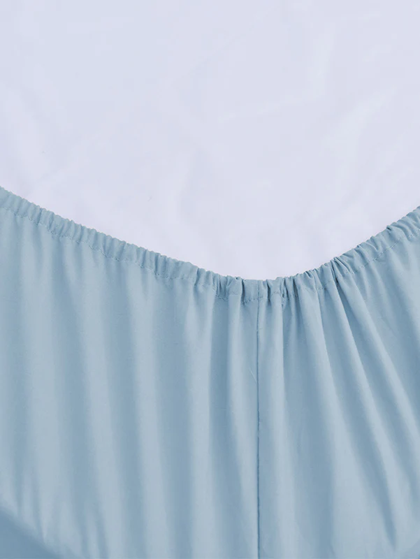 Light Blue Bamboo Bed Sheets - Cooling Comfort For Modern Bedrooms - Image 4