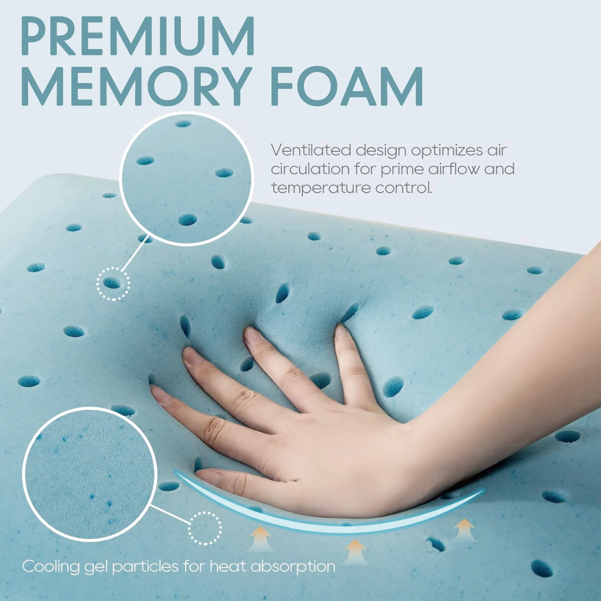 Memory Foam Neck Pillow - Cool Bamboo for Neck Pain and Arthritis - Image 3