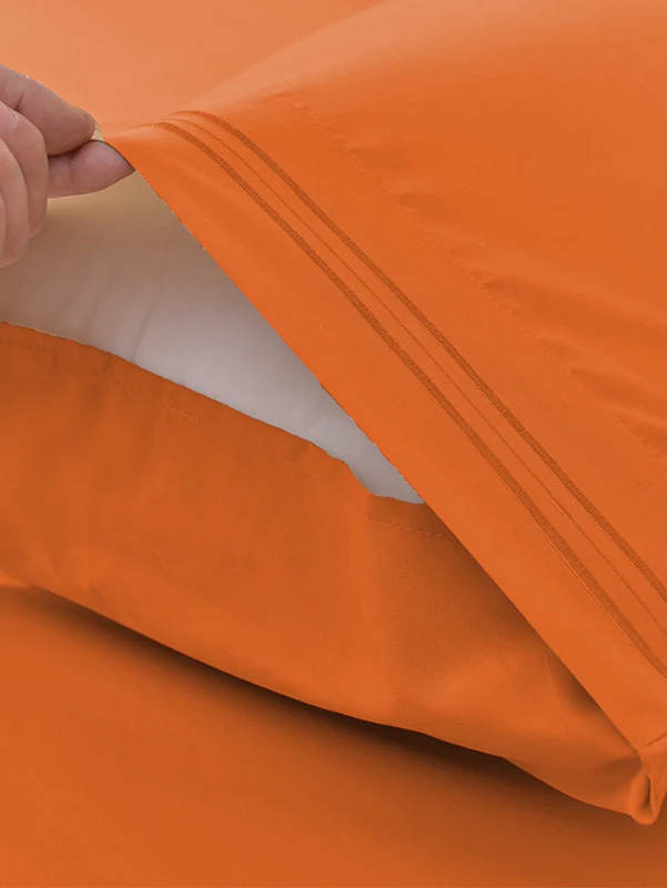 Burnt Orange Bamboo Bed Sheets - Cooling Comfort For Modern Bedrooms - Image 4