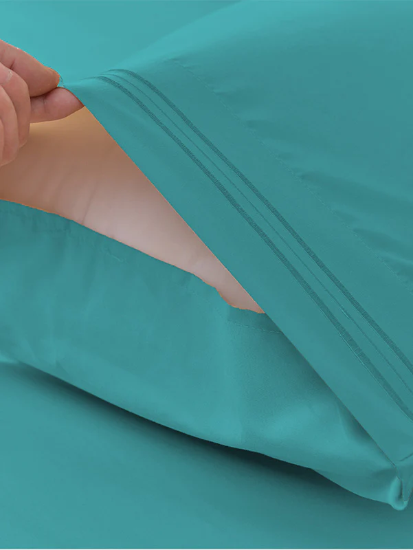 Teal Bamboo Bed Sheets - Cooling Comfort For Modern Bedrooms - Image 3